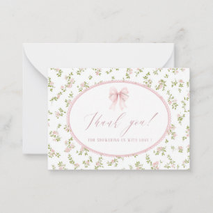 Elegant Watercolor spring wildflowerFlat Note Card