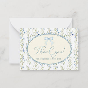 Elegant Watercolor spring wildflowerFlat Note Card