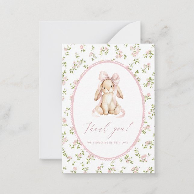 Elegant Watercolor spring wildflowerFlat Note Card (Front)
