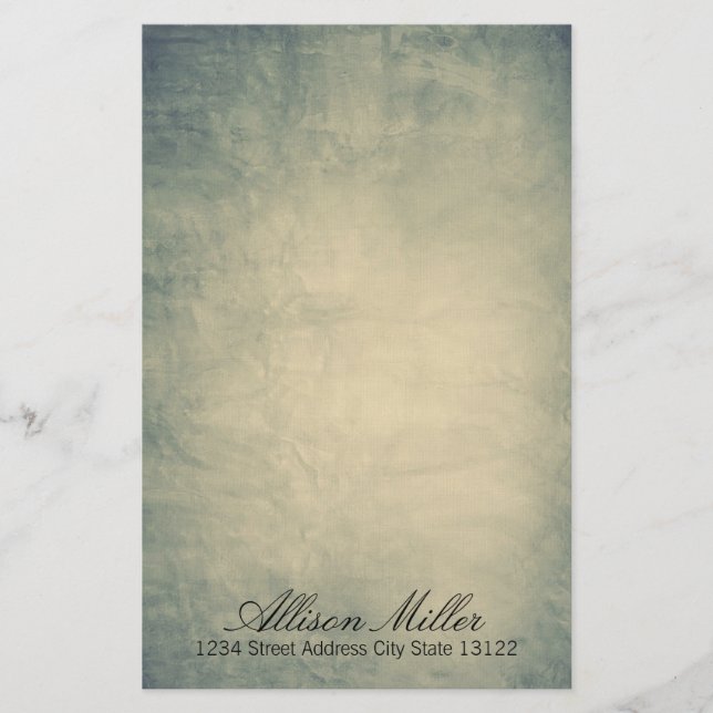 Elegant Watercolor Stationery (Front)