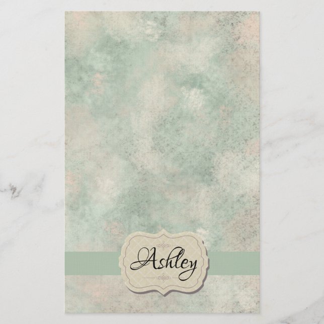 Elegant Watercolor Stationery (Front)