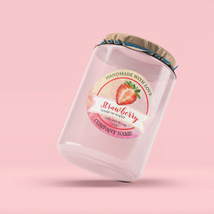 Elegant Watercolor Strawberry Jam  Classic Round S Classic Round Sticker