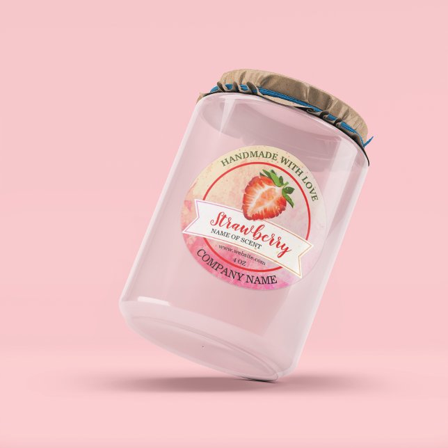 Elegant Watercolor Strawberry Jam  Classic Round S Sticker (Creator Uploaded)