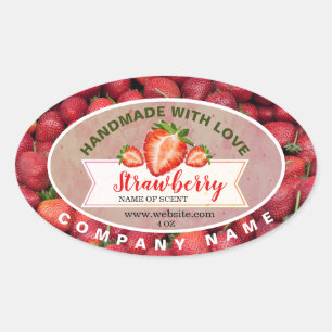 Elegant Watercolor Strawberry Jam Square Sticker