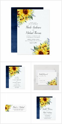 Elegant Watercolor Sunflowers