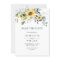 Elegant Watercolor Sunflowers Eucalyptus Wedding