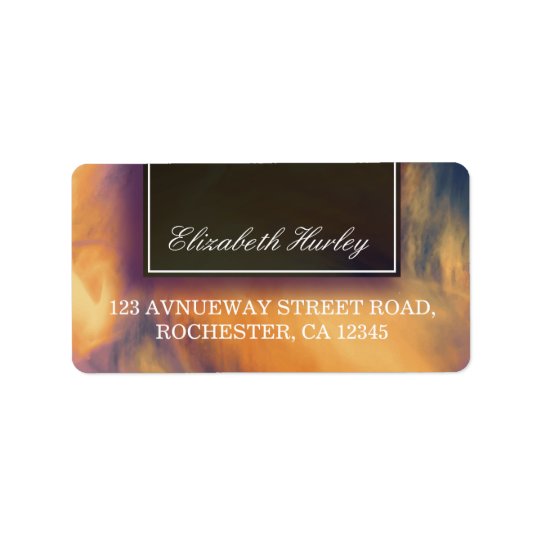 Elegant Watercolor Sunset Sky Address Label