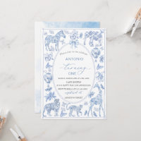 Elegant Watercolor Toile Safari Chinoiserie anima