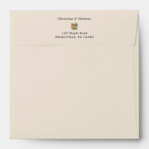 Elegant Watercolor Tropical Save the Date Envelope