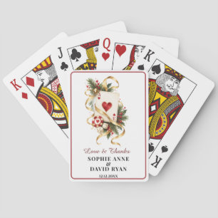 Elegant Watercolor Vegas Casino Night Gold Wedding Playing Cards