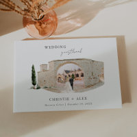 Elegant Watercolor Venue Illustration Wedding
