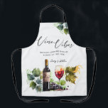 Elegant Watercolor Vino Vibes Initials Vineyard Apron<br><div class="desc">Enhance your celebration with our Elegant Watercolor Vino Vibes Initials Vineyard Apron, a perfect blend of style and practicality. Surprise your guests with this unique favour, or gift it to the bride-to-be or someone special who loves wine and cooking. This custom apron adds a personal and elegant touch to any...</div>