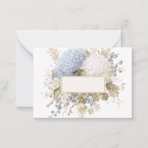 Elegant Watercolor Vintage hydrangea flover Baby s Card
