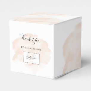 Elegant Watercolor Wedding Favor Box