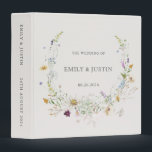 Elegant Watercolor Wildflower Beige Wedding Album Binder<br><div class="desc">Elegant Watercolor Wildflower Wreath Beige Wedding Album 3 ring binder. A wedding Album 3 ring binder with an elegant floral design. A beautiful wreath of wildflowers in pastel neutral colours on a light background. It is perfect for wedding celebrations in any style.</div>