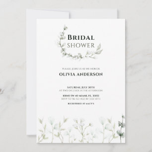  Elegant Watercolor Wildflower Bridal Invitation
