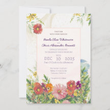 Elegant Watercolor Wildflower Garden Wedding