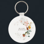 Elegant Watercolor Wildflower Garden Wedding  Keychain<br><div class="desc">Throw all caution to the wind with this elegant watercolor wildflower garden theme.  Easily customize your personal information of choice to make it your own.</div>