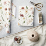 Elegant Watercolor Wildflower Garden Wrapping Pape Wrapping Paper<br><div class="desc">Are you looking for beautiful wrapping paper to make your gifts extra special? Check out this Elegant Watercolor Wildflower Garden Wrapping Paper It features a cute wildflower floral pattern on a ivory  background. Happy wrapping!</div>