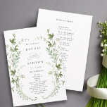 Elegant Watercolor Wildflower Wedding Ceremony Program<br><div class="desc">This wedding ceremony program features beautiful hand-painted watercolor wildflowers arranged as a wreath,  perfect for spring,  summer,  or fall weddings. For more advanced customization of this design,  please click the BLUE DESIGN TOOL BUTTON above!  Matching items are also available.</div>