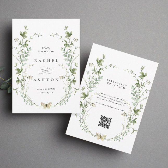 Elegant Watercolor Wildflower Wedding  Save The Date (Creator Uploaded)