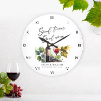 Elegant Watercolor Wine Newlyweds Names