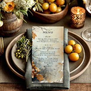  Elegant Watercolor Winery Vineyard Wedding  Menu