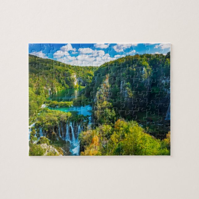 Elegant waterfall scenic, Croatia Jigsaw Puzzle (Horizontal)