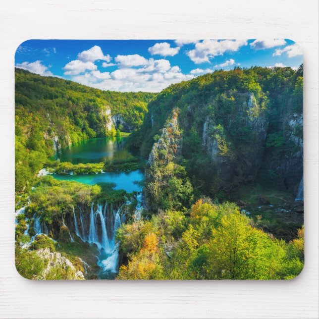 Elegant waterfall scenic, Croatia Mouse Pad (Front)