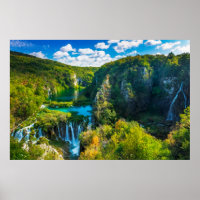 Elegant waterfall scenic, Croatia