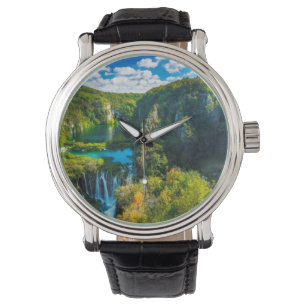 Elegant waterfall scenic, Croatia Watch