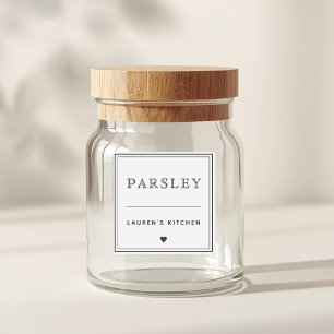 Elegant Waterproof Kitchen Spice Jar Label