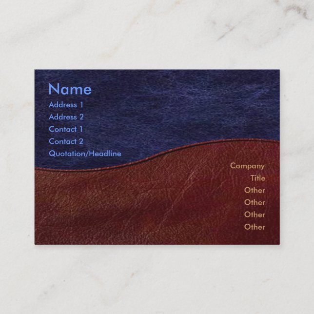 Elegant Wave Business Card (Front)