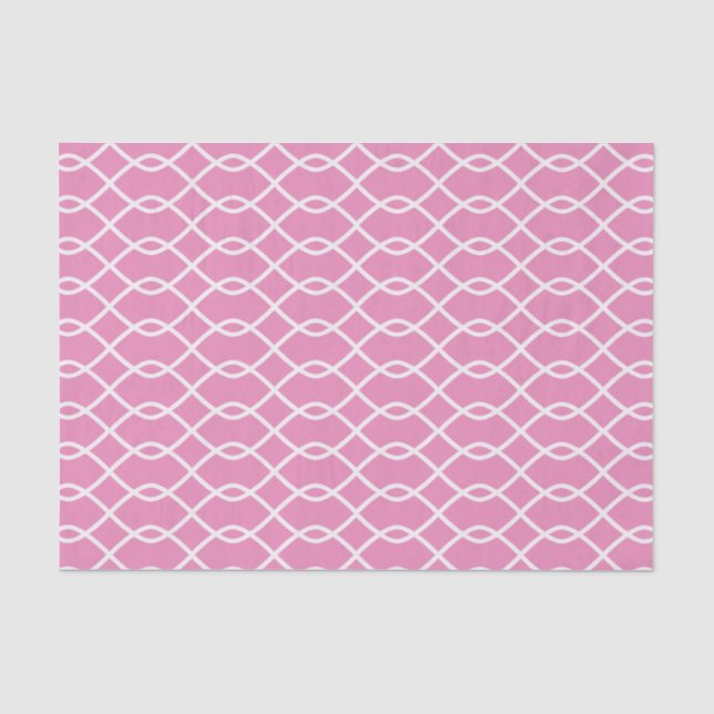 Elegant wave pattern - Hot pink - Tissue paper (Front)
