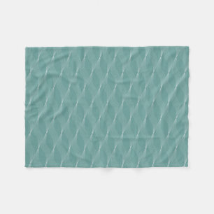 Elegant Waves Weave Pattern Green Background   Fleece Blanket