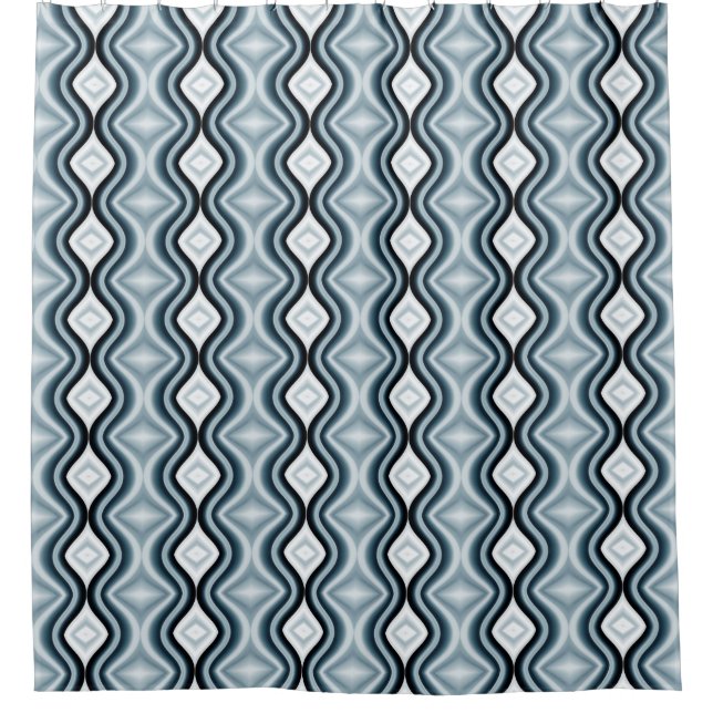 Elegant Wavy Blue Pattern (Front)