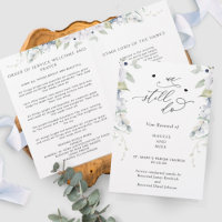 Elegant We Still Do, Vow Renewal Ceremony Program