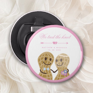 Elegant We Tied The Knot Cute Wedding Announcement Bottle Opener