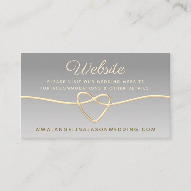 Elegant Website Wedding Enclosure Card (Front)