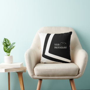 Elegant Wedding Add Personalized Photography Green Throw Pillow