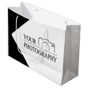 Elegant Wedding Add Personalized Photography Large Gift Bag
