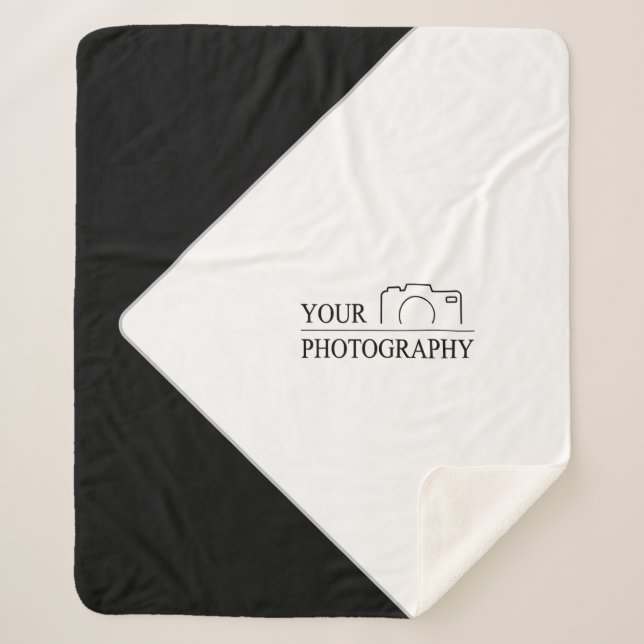 Elegant Wedding Add Personalized Photography Sherpa Blanket (Front)