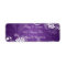 Elegant Wedding Address Floral Swirls Purple