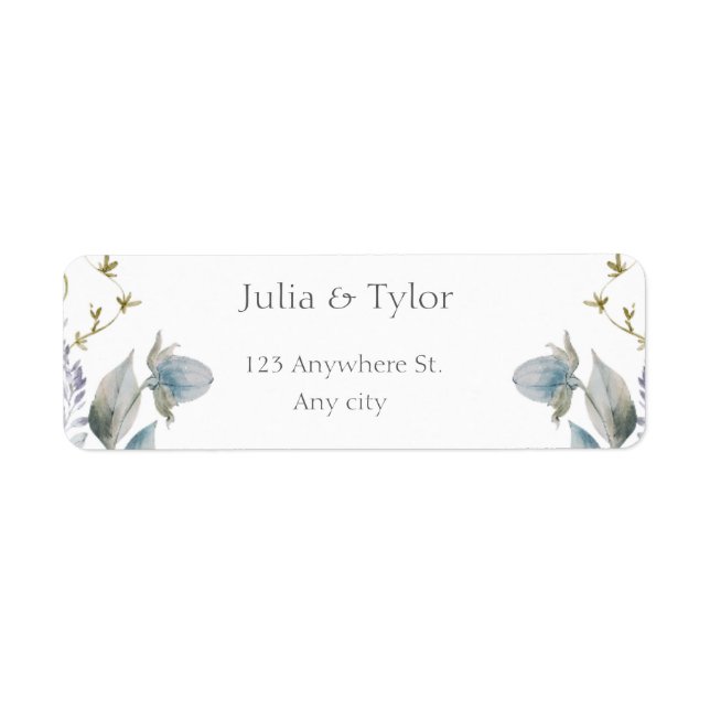 Elegant  Wedding Address Label (Front)