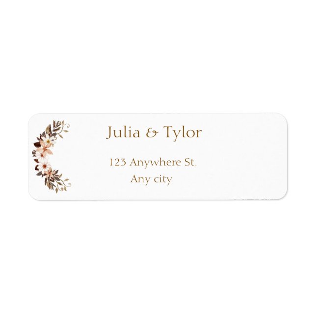 Elegant  Wedding Address Label (Devant)