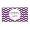 Elegant Wedding Address Purple Chevron Pattern
