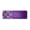 Elegant Wedding Address Vintage Damask Purple
