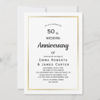 Elegant Wedding Anniversary Invitation