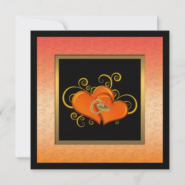 Elegant Wedding Anniversary Party Invitation (Front)