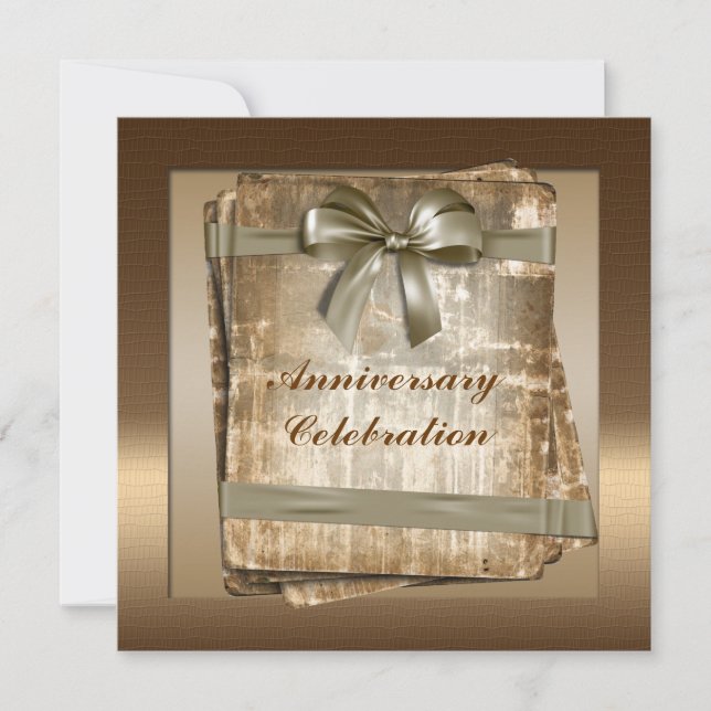 Elegant Wedding Anniversary Party Invitation (Front)